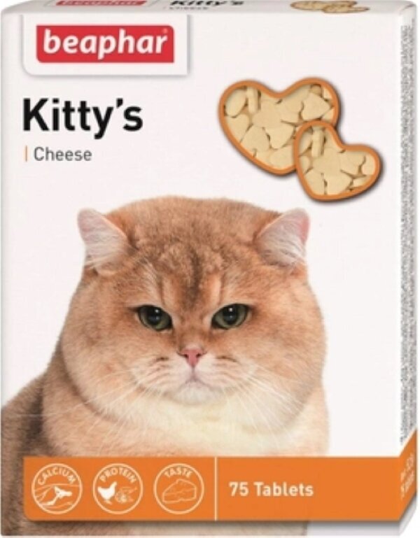 Beaphar Kittys Cheese maiused N75 hind ja info | Vitamiinid, toidulisandid ja parasiitide vastased tooted | kaup24.ee