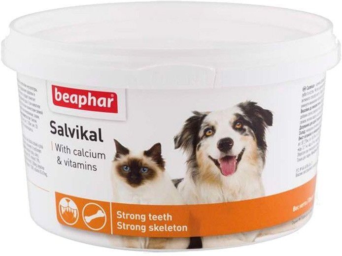 Vitamiinide ja mineraalidega toidulisand koertele/kassidele Beaphar Salvikal, 250g hind ja info | Vitamiinid, toidulisandid ja parasiitide vastased tooted | kaup24.ee