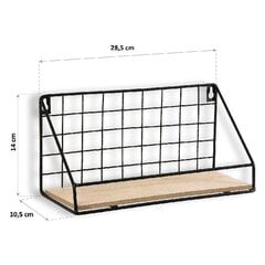 Riiulid Versa 1 Võre Metall Puit MDF (10,5 x 14 x 28,5 cm) цена и информация | Полки | kaup24.ee