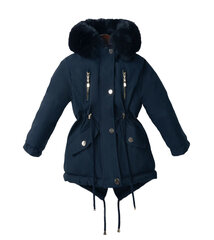 Зимняя куртка для девочек, синяя цена и информация | Куртки, пальто для девочек | kaup24.ee