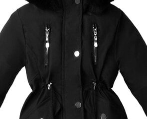 Зимняя куртка для девочки, черная цена и информация | Куртки, пальто для девочек | kaup24.ee