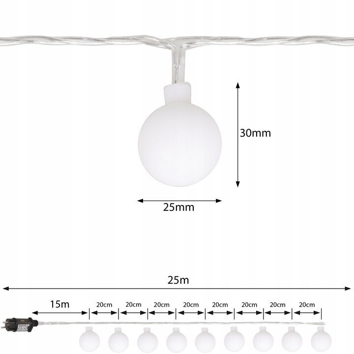 LED-tuled "Ledhoff", 2500 cm цена и информация | Jõulutuled | kaup24.ee