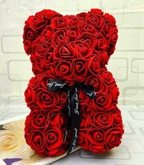 Lillekaru roosidega Gordon 40cm, punane hind ja info | Kunstlilled | kaup24.ee
