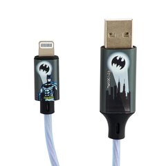 Светящийся зарядный кабель Batman с разъемами USB A - MFI, длина 1,2 м. цена и информация | Кабели для телефонов | kaup24.ee