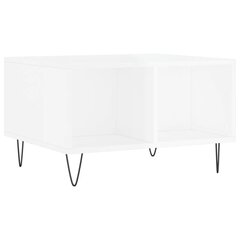 vidaXL kohvilaud, kõrgläikega valge, 60 x 50 x 36,5 cm, tehispuit hind ja info | Diivanilauad | kaup24.ee