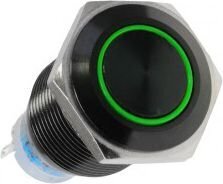 Lamptron Anti-Vandal Pushbutton Switch 19mm Blackline Green (LAMP-SW1913L-H) hind ja info | Lisatarvikud korpustele | kaup24.ee