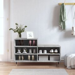 vidaXL kingakapp, betoonhall, 102 x 36 x 60 cm, tehispuit hind ja info | Jalatsikapid, jalatsiriiulid | kaup24.ee