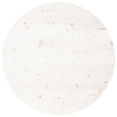 vidaXL lauaplaat, ümmargune, valge, Ø 80 x 3 cm, männipuit hind ja info | Lauaplaadid | kaup24.ee