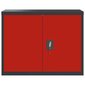 vidaXL dokumendikapp, antratsiit ja punane, 90 x 40 x 70 cm, teras hind ja info | Kapid | kaup24.ee