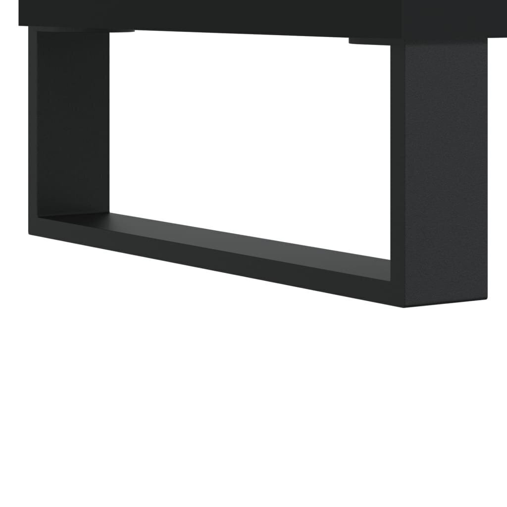 vidaXL kohvilaud, must, 102 x 44,5 x 50 cm, tehispuit hind ja info | Diivanilauad | kaup24.ee