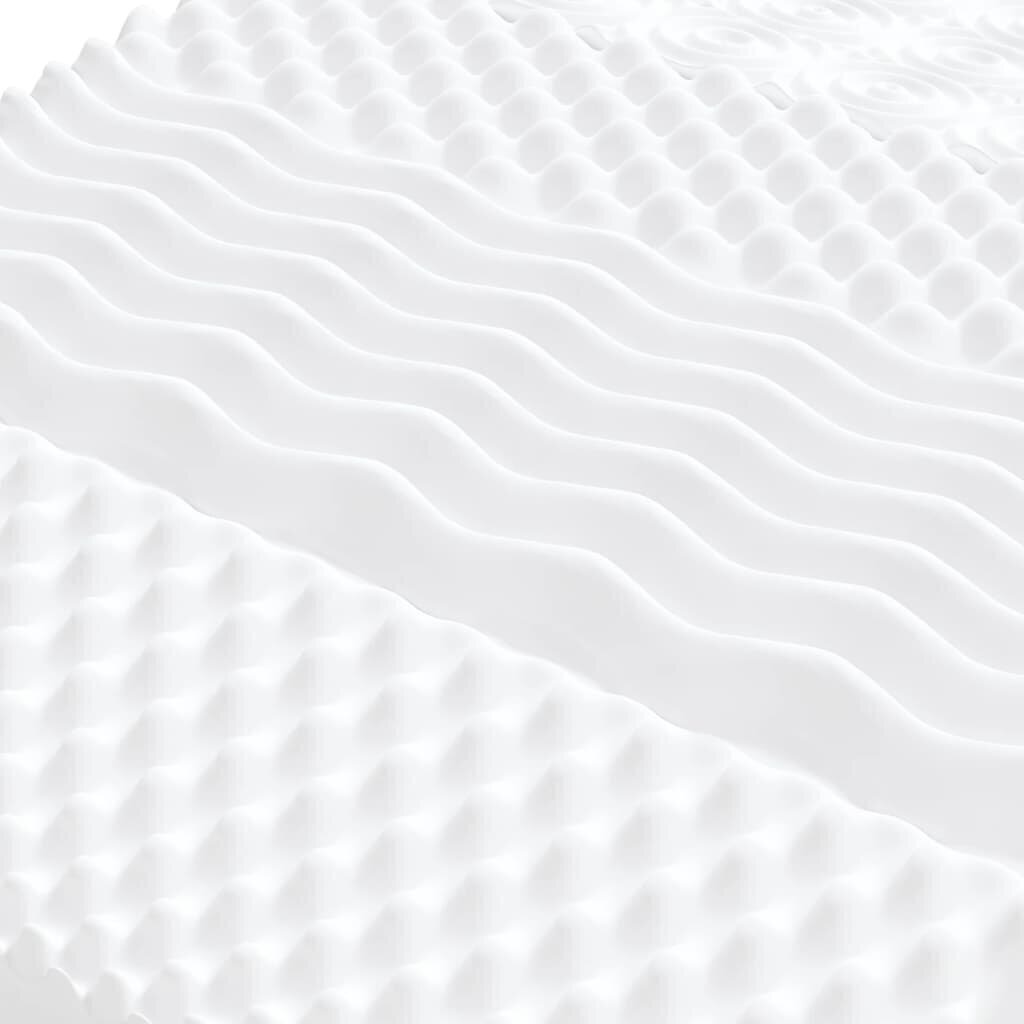 vidaXL poroloonmadrats, valge, 80 x 200 cm, 7 tsooni, kõvadus 20 ILD hind ja info | Madratsid | kaup24.ee