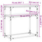 vidaXL konsoollaud, hall Sonoma tamm, 75x35,5x75 cm, tehispuit цена и информация | Konsoollauad | kaup24.ee