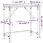 vidaXL konsoollaud, hall Sonoma tamm, 75x32x75 cm, tehispuit цена и информация | Konsoollauad | kaup24.ee