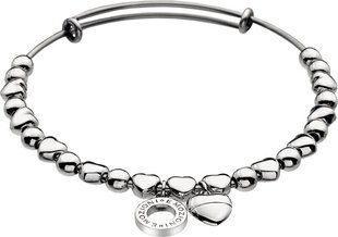 Hot Diamonds Стальной браслет Emozioni Silver Heart Bangle DC094 цена и информация | Женские браслеты | kaup24.ee