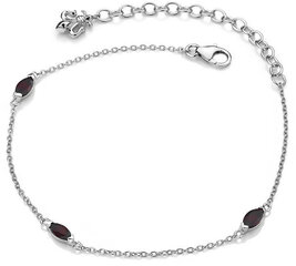 Hot Diamonds Серебряный браслет для малышей, родившихся в январе Anais Garnet AB001 цена и информация | Женские браслеты | kaup24.ee