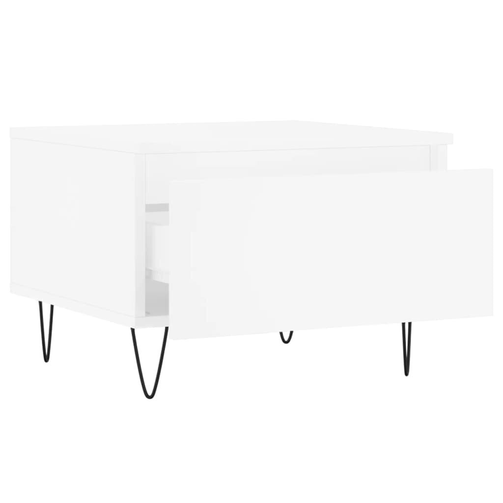 vidaXL kohvilauad 2 tk, valge, 50 x 46 x 35 cm, tehispuit hind ja info | Diivanilauad | kaup24.ee
