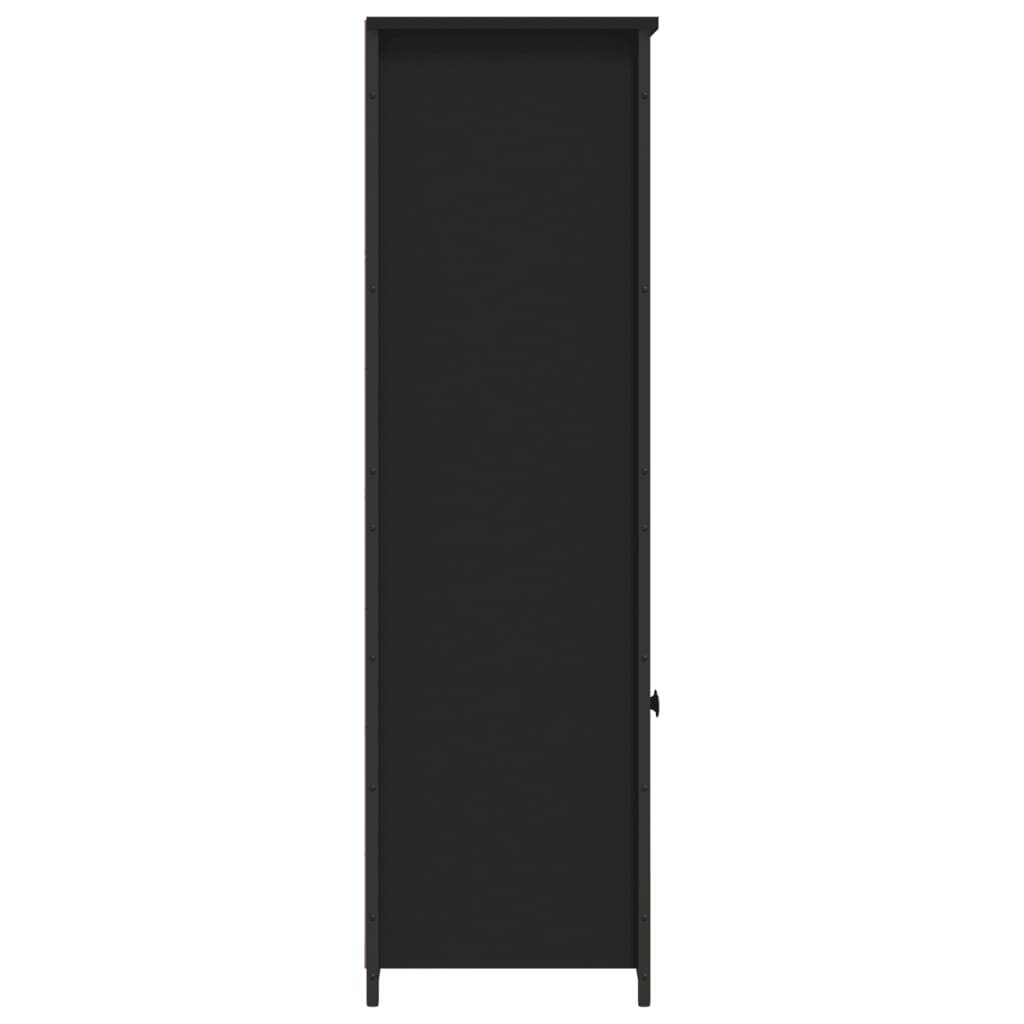 vidaXL kõrge kapp, must, 62x36x121,5 cm tehispuit hind ja info | Elutoa väikesed kapid | kaup24.ee