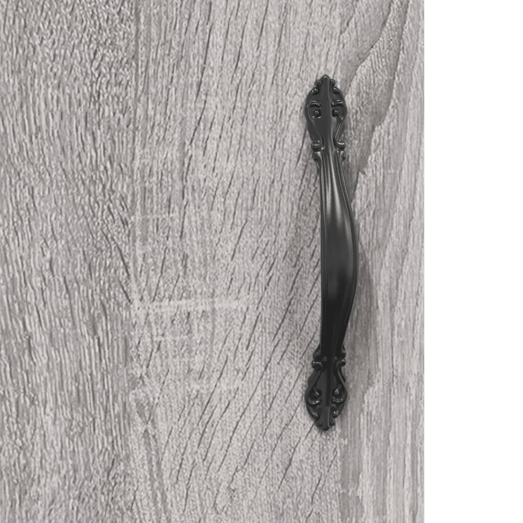 vidaXL kõrge kapp, hall Sonoma tamm, 69,5 x 34 x 180 cm, tehispuit hind ja info | Elutoa väikesed kapid | kaup24.ee