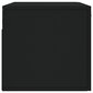 vidaXL seinakapp, must, 80 x 36,5 x 35 cm, tehispuit hind ja info | Elutoa väikesed kapid | kaup24.ee