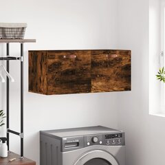 vidaXL seinakapp, suitsutatud tamm, 80 x 36,5 x 35 cm, tehispuit hind ja info | Elutoa väikesed kapid | kaup24.ee