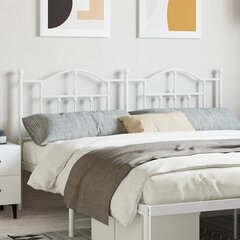vidaXL metallist voodipeats, valge, 180 cm hind ja info | Voodid | kaup24.ee