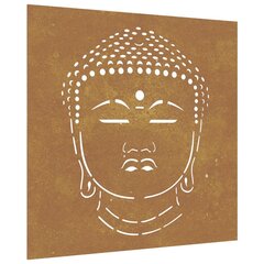 vidaXL aia seinakaunistus, 105x55 cm, Corteni teras, Buddha disain hind ja info | Sisustuselemendid | kaup24.ee