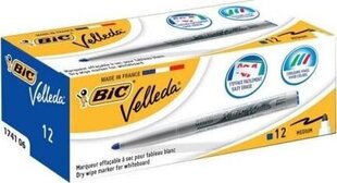 Kustutav marker Bic sinine, 12 tk. hind ja info | Kirjatarbed | kaup24.ee