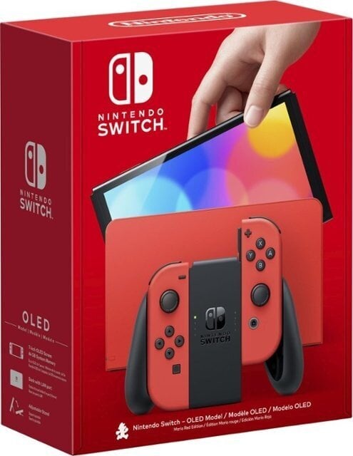 Nintendo Switch OLED konsool – Mario Red Edition цена и информация | Mängukonsoolid | kaup24.ee