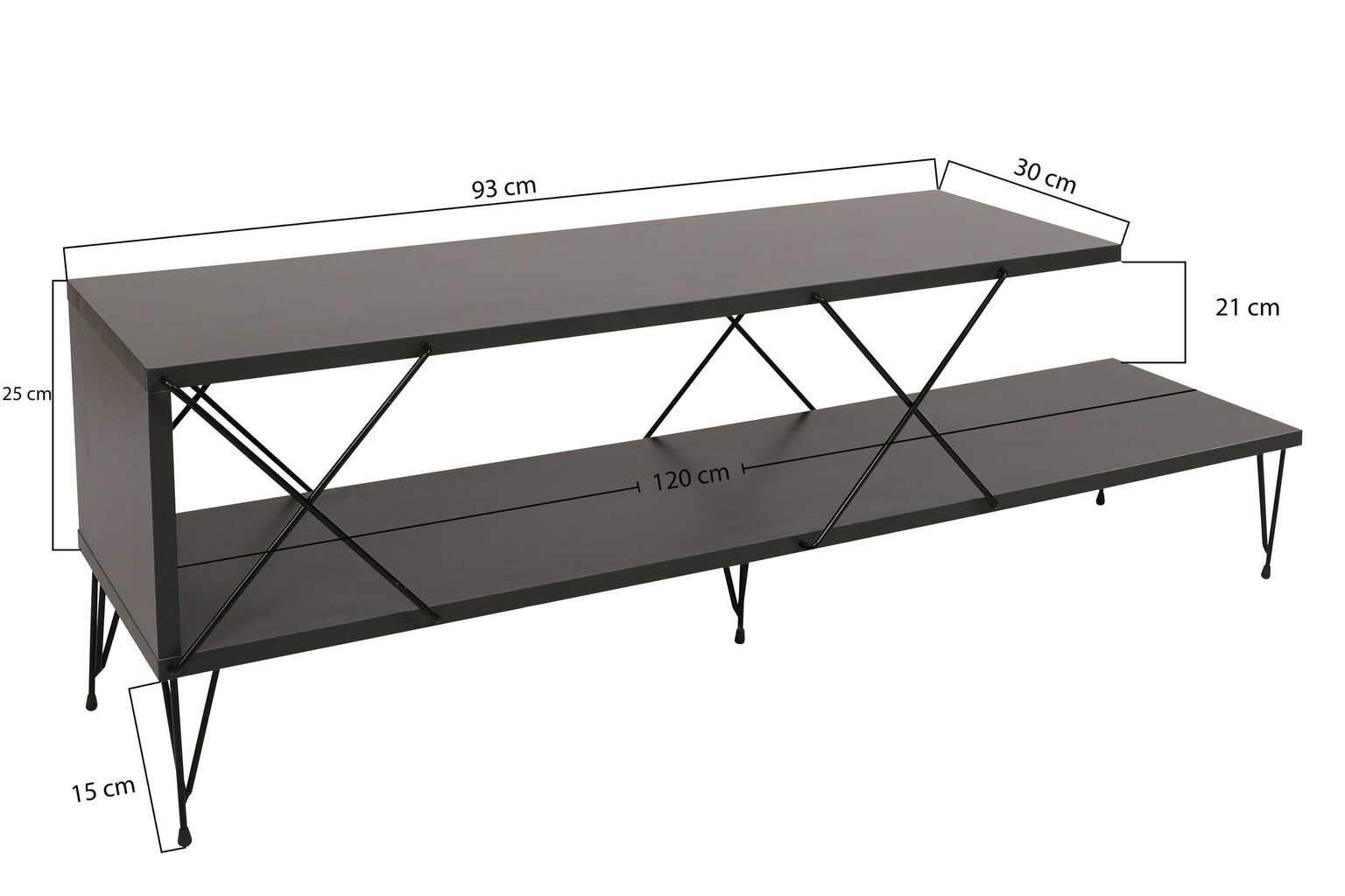 TV alus Asir, 120x40x30cm, must hind ja info | TV alused | kaup24.ee