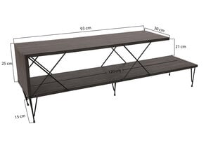 Стойка для телевизора Asir, 120x40x30см, темно-коричневая цена и информация | Тумбы под телевизор | kaup24.ee