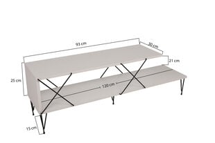 Стойка для телевизора Asir, 120x40x30см, белая цена и информация | Тумбы под телевизор | kaup24.ee