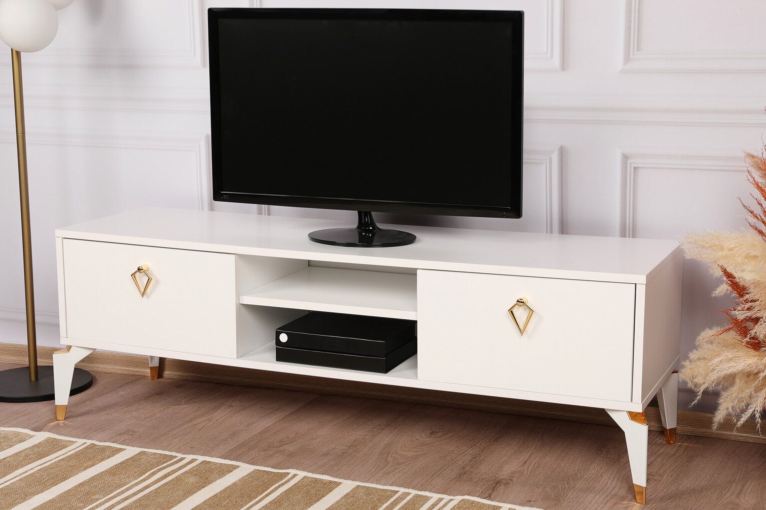 TV alus Asir, 143x47x40cm, valge цена и информация | TV alused | kaup24.ee