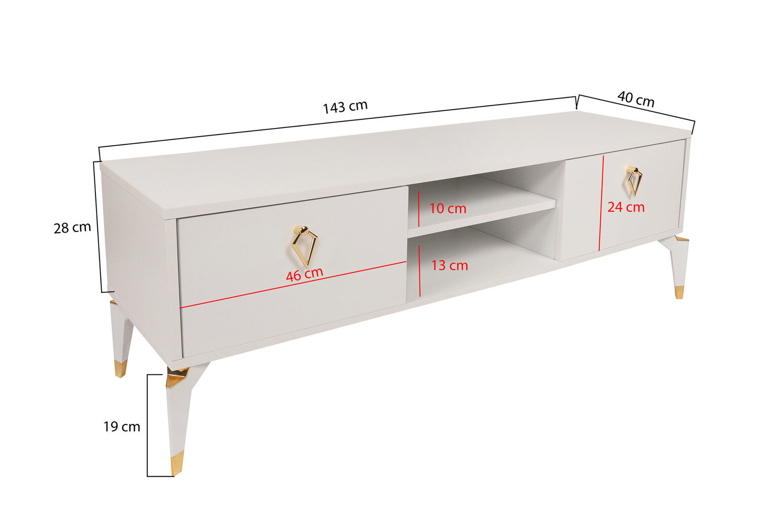 TV alus Asir, 143x47x40cm, valge hind ja info | TV alused | kaup24.ee