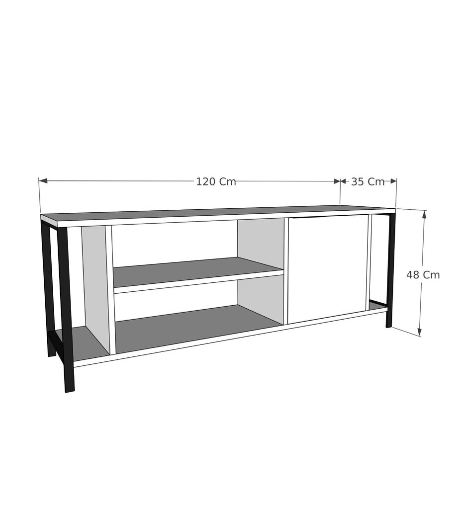 TV alus Asir, 120x54x30cm, tumepruun hind ja info | TV alused | kaup24.ee