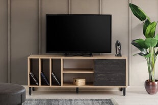 TV alus Asir, 140x55x40cm, must ja beež цена и информация | Тумбы под телевизор | kaup24.ee