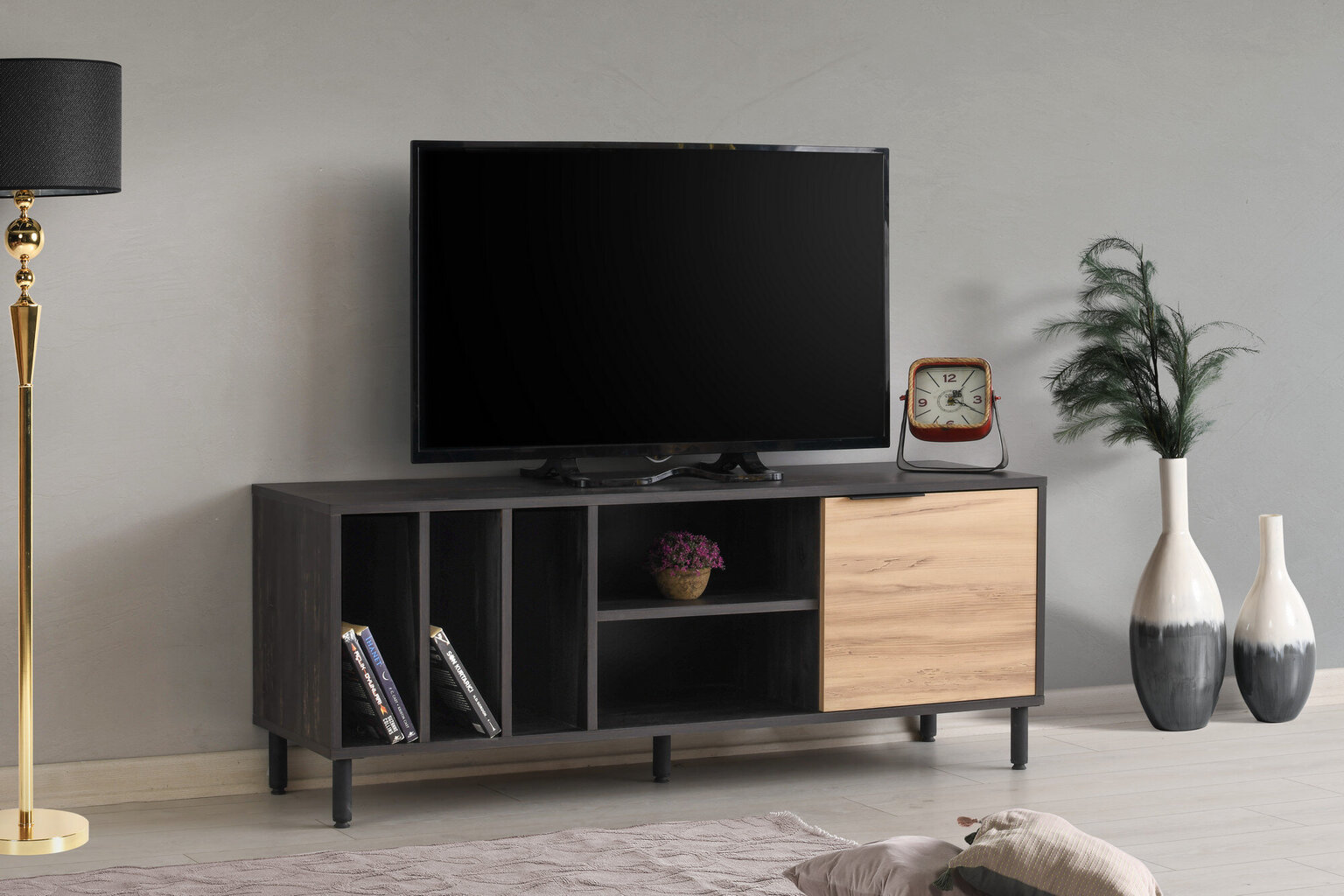 TV alus Asir, 140x55x40cm, tumepruun цена и информация | TV alused | kaup24.ee