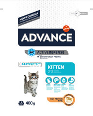 Kuivtoit kassipoegadele ADVANCE Cat Kitten kanaliha ja riisiga, 0,4 kg цена и информация | Сухой корм для кошек | kaup24.ee