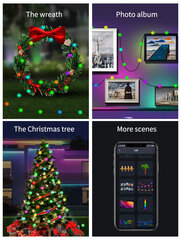 Умная новогодняя гирлянда, 10м, 66 светодиодов. цена и информация | Гирлянды | kaup24.ee