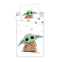 Laste voodipesukomplekt Star Wars Baby Yoda, 140x200 cm, 2-osaline hind ja info | Beebide ja laste voodipesu | kaup24.ee