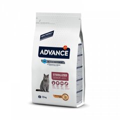 Kuivtoit vanematele steriliseeritud kassidele ADVANCE Cat Sterilized +10, 1,5 kg hind ja info | Kuivtoit kassidele | kaup24.ee