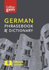 Collins German Phrasebook and Dictionary Gem Edition: Essential Phrases and Words in a Mini, Travel-Sized Format 4th Revised edition, Collins German Phrasebook and Dictionary Gem Edition: Essential Phrases and Words in a Mini, Travel Sized Format цена и информация | Путеводители, путешествия | kaup24.ee