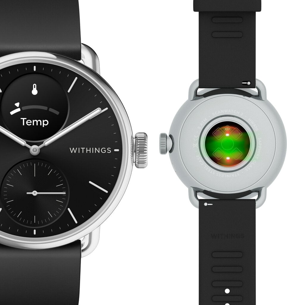 Withings Scanwatch 2, 38 mm, Black hind ja info | Nutikellad (smartwatch) | kaup24.ee