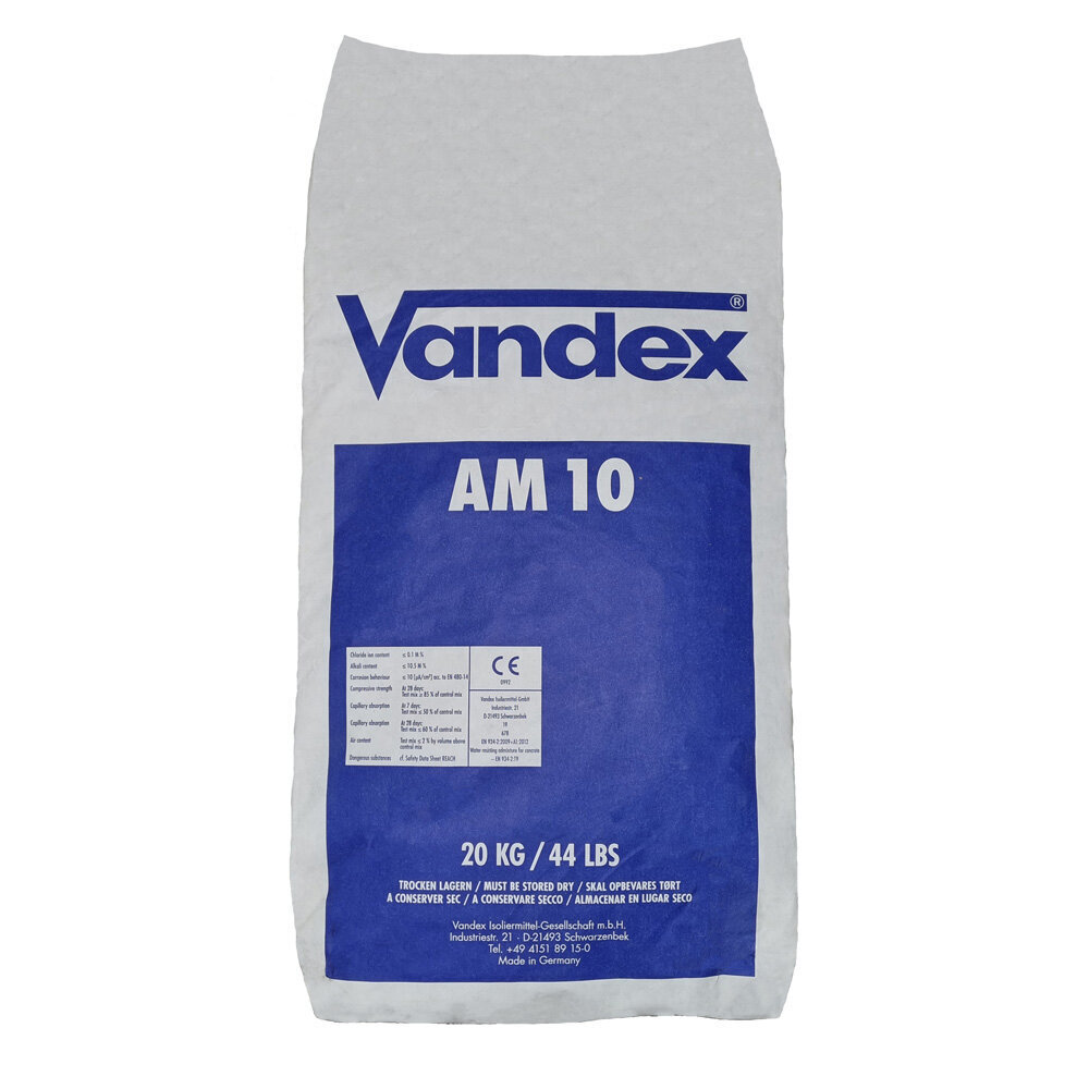 Kristalliline hüdroisolatsioonilisand betoonile Vandex AM 10, 20 kg hind ja info | Isolatsiooni- ja tihendus pakkematerjal | kaup24.ee