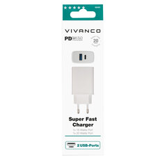 Vivanco USB-A/USB-C PD3 20W (62401) hind ja info | Mobiiltelefonide laadijad | kaup24.ee