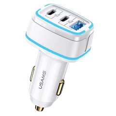 USAMS Ład. sam. 2xUSB-C+1xUSB C24 105W Fast Charge biały|white CC141TC02 (US-CC141) цена и информация | Зарядные устройства для телефонов | kaup24.ee