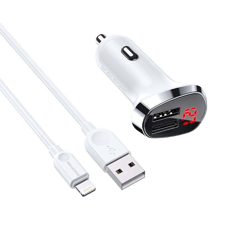 Borofone BZ15, 2xUSB, 2.4A цена и информация | Mobiiltelefonide laadijad | kaup24.ee