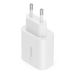 Сетевая зарядка Belkin Boost Charge USB-C PD 3.0 PPS 25W белая цена и информация | Зарядные устройства для телефонов | kaup24.ee