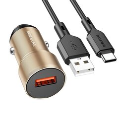 Borofone Car charger BZ19A Wisdom - USB - QC 3.0 18W with USB to Micro USB cable black цена и информация | Зарядные устройства для телефонов | kaup24.ee