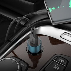 Borofone Car charger BZ19A Wisdom - USB - QC 3.0 18W with USB to Micro USB cable black цена и информация | Зарядные устройства для телефонов | kaup24.ee