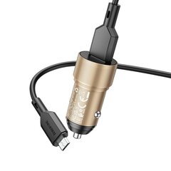 Borofone Car charger BZ19A Wisdom - USB - QC 3.0 18W with USB to Micro USB cable black цена и информация | Зарядные устройства для телефонов | kaup24.ee